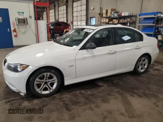 2008 BMW 3 Series 328i with VIN WBAVC53508FZ82734, listed as a Copart auction lot 54942045 with 187,762 mi miles and Salvage Title. Bid and sale history available at carsss.com. Image 1.