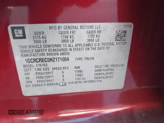2017 Chevrolet Silverado 1500 LT with VIN 1GCRCREC0HZ171084, listed as a IAAI auction lot 40142848 with 137,420 mi miles and . Bid and sale history available at DreamBid. Image 9.