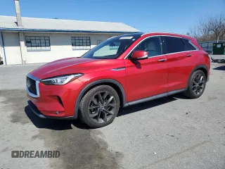 2019 Infiniti QX50 Essential with VIN 3PCAJ5M32KF114430, listed as a Copart auction lot 50030085 with 92,088 mi miles and Salvage Title. Bid and sale history available at DreamBid. Image 1.