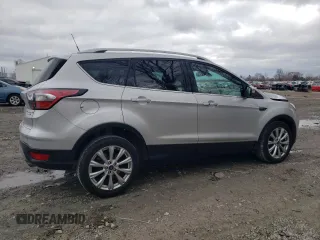 2017 Ford Escape Titanium with VIN 1FMCU0JD5HUB08102, listed as a Copart auction lot 49502525 with 45,383 mi miles and Salvage Title. Bid and sale history available at carsss.com. Image 3.