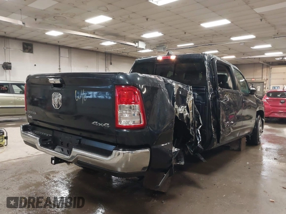2019 Ram 1500 Big Horn/Lone Star with VIN 1C6RRFFGXKN817476, listed as a IAAI auction lot 41377652 with 76,184 mi miles. Bid and sale history available at carsss.com. Image 4.