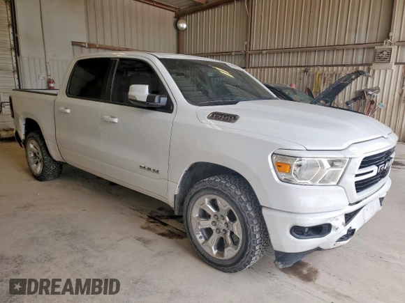 2020 Ram 1500 Lone Star with VIN 1C6RREFT7LN361686, listed as a Copart auction lot 59579555 with 74,421 mi miles and Salvage title. Bid and sale history available at DreamBid. Image 4.