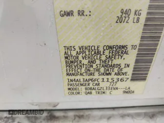 2015 Nissan Altima SV z VIN 1N4AL3AP6FC115367, wystawiony jako IAAI lot #42128044 z przebiegiem 110 383 mil mil oraz . Historia ofert i sprzedaży dostępna na DreamBid. Obrazek 9.