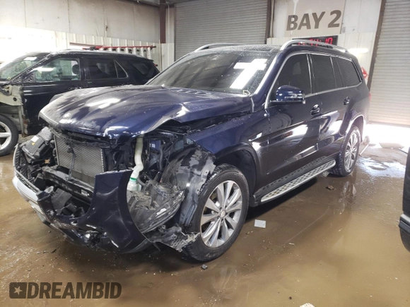 2014 Mercedes-Benz GL 450 z VIN 4JGDF7CE9EA345301, wystawiony jako Copart lot #49129005 z przebiegiem 120 981 mil mil oraz Szkoda całkowita • Salvage title. Historia ofert i sprzedaży dostępna na DreamBid. Obrazek 1.