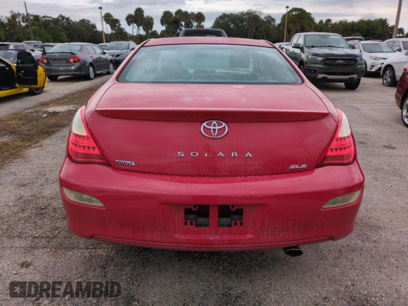 2007 Toyota Solara SE with VIN 4T1CE30P47U753249, listed as a Copart auction lot 74438864 with Not Provided miles and Salvage Title. Bid and sale history available at DreamBid. Image 6.
