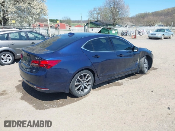 2015 Acura TLX V6 Advance with VIN 19UUB3F75FA002753, listed as a IAAI auction lot 42021250 with 135,225 mi miles. Bid and sale history available at carsss.com. Image 4.