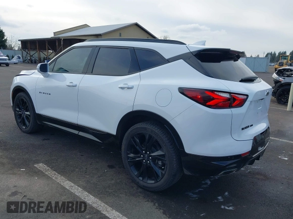 2019 Chevrolet Blazer RS with VIN 3GNKBJRS3KS687801, listed as a IAAI auction lot 41513594 with 63,125 mi miles and . Bid and sale history available at DreamBid. Image 3.