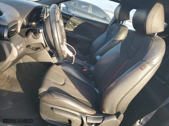 2019 Hyundai Veloster 2.0 with VIN KMHTG6AF6KU010652, listed as a Copart auction lot 86718334 with 62,716 mi miles and Salvage Title. Bid and sale history available at carsss.com. Image 7.
