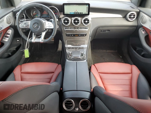2021 Mercedes-Benz GLC with VIN W1N0J6EB3MF920792, listed as a Copart auction lot 62026084 with 32,971 mi miles and Salvage Title. Bid and sale history available at carsss.com. Image 8.