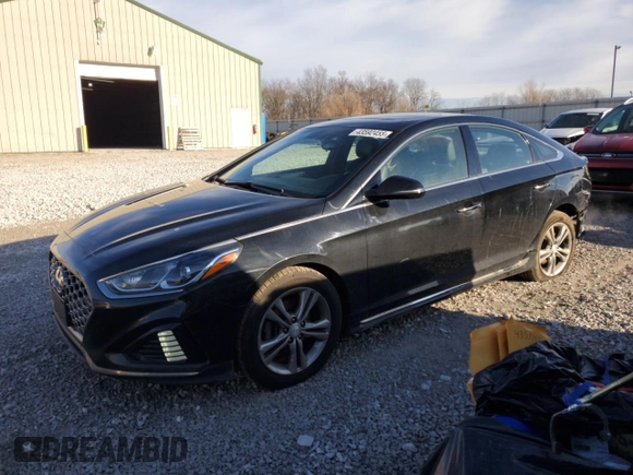 2018 Hyundai Sonata Sport Plus with VIN 5NPE34AF5JH716386, listed as a Copart auction lot 43592455 with 113,637 mi miles and Salvage Title. Bid and sale history available at DreamBid. Image 1.