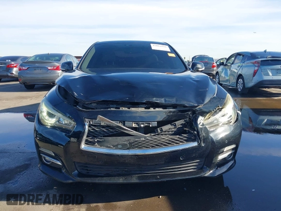 2014 Infiniti Q50 Premium with VIN JN1BV7AP0EM687787, listed as a IAAI auction lot 42084288 with 109,499 mi miles and . Bid and sale history available at carsss.com. Image 6.