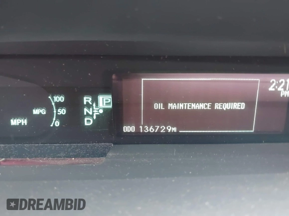 2011 Toyota Prius I z VIN JTDKN3DU6B0267820, wystawiony jako IAAI lot #41980110 z przebiegiem 136 729 mil mil oraz . Historia ofert i sprzedaży dostępna na DreamBid. Obrazek 7.