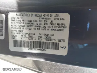 2017 Infiniti Q60 3.0t Premium with VIN JN1EV7EK0HM362654, listed as a IAAI auction lot 41280681 with 31,822 mi miles. Bid and sale history available at carsss.com. Image 9.