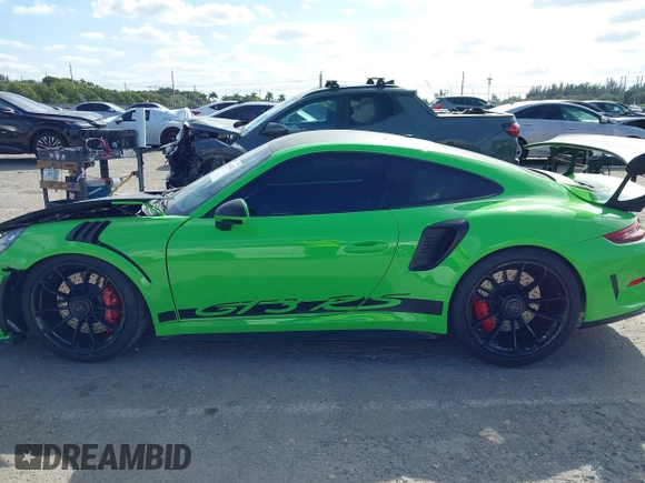 2019 Porsche 911 GT3 RS with VIN WP0AF2A94KS164340, listed as a IAAI auction lot 41319442 with 10,881 mi miles and . Bid and sale history available at DreamBid. Image 14.