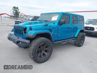 2020 Jeep Wrangler Unlimited Sahara with VIN 1C4HJXEN6LW231189, listed as a IAAI auction lot 41395059 with 59,399 mi miles. Bid and sale history available at carsss.com. Image 18.
