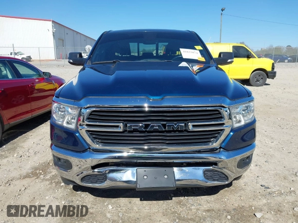 2021 Ram 1500 Big Horn with VIN 1C6RRFBG3MN699537, listed as a IAAI auction lot 41833874 with 45,149 mi miles. Bid and sale history available at carsss.com. Image 12.