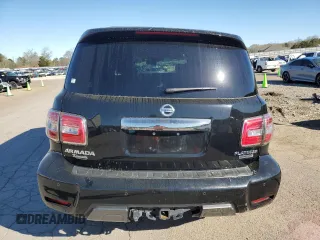 2019 Nissan Armada Platinum with VIN JN8AY2NF1K9351184, listed as a Copart auction lot 49127185 with 120,076 mi miles and Salvage Title. Bid and sale history available at carsss.com. Image 6.