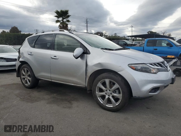 2013 Nissan Murano SV with VIN JN8AZ1MWXDW303583, listed as a Copart auction lot 42982695 with 182,571 mi miles and Salvage Title. Bid and sale history available at carsss.com. Image 4.