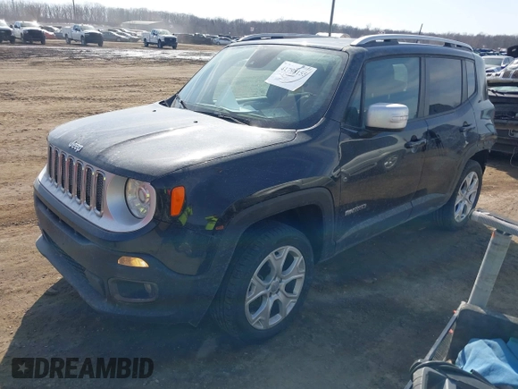 2018 Jeep Renegade Limited with VIN ZACCJBDB8JPH11684, listed as a IAAI auction lot 41798155 with 74,875 mi miles and . Bid and sale history available at DreamBid. Image 2.