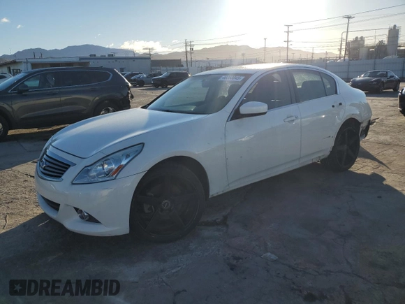 2013 Infiniti G37 x with VIN JN1CV6AR2DM766439, listed as a Copart auction lot 46060045 with 136,844 mi miles and Salvage Title. Bid and sale history available at DreamBid. Image 1.