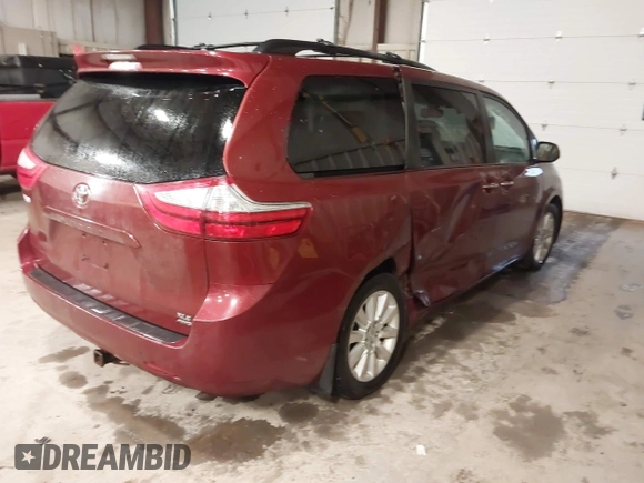 2015 Toyota Sienna Ltd with VIN 5TDDK3DC9FS121889, listed as a IAAI auction lot 41739208 with 194,548 mi miles. Bid and sale history available at carsss.com. Image 4.