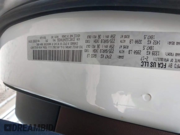 2017 Chrysler Pacifica Limited with VIN 2C4RC1GG2HR704936, listed as a IAAI auction lot 41162671 with 161,422 mi miles and . Bid and sale history available at DreamBid. Image 9.