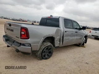 2025 Ram 1500 Lone Star with VIN 1C6SRFFPXSN534450, listed as a Copart auction lot 59370545 with 11,420 mi miles and Salvage title. Bid and sale history available at DreamBid. Image 3.