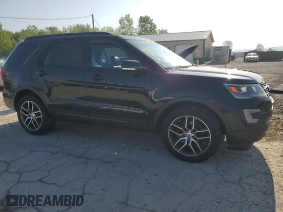 2017 Ford Explorer Sport with VIN 1FM5K8GT8HGA74683, listed as a Copart auction lot 55941375 with 160,898 mi miles and Salvage title. Bid and sale history available at DreamBid. Image 4.