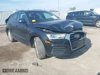 2018 Audi Q3 Premium with VIN WA1BCCFS0JR010450, listed as a IAAI auction lot 41583173 with 100,140 mi miles. Bid and sale history available at carsss.com. Image 1.
