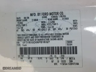 2008 Ford Ranger XL with VIN 1FTYR10D08PB18327, listed as a Copart auction lot 52145775 with 121,420 mi miles and Non Repairable. Bid and sale history available at carsss.com. Image 12.