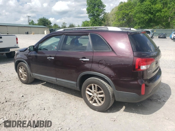 2015 Kia Sorento LX with VIN 5XYKT3A69FG570795, listed as a Copart auction lot 53886515 with 191,201 mi miles and Salvage Title. Bid and sale history available at DreamBid. Image 2.