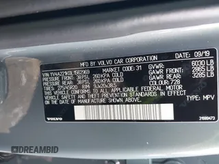 2020 Volvo XC90 Momentum с VIN YV4A221K0L1562969, выставлен на аукционе IAAI как лот 41313359 с пробегом 88 305 миль миль и . История ставок и продаж доступна на DreamBid. Изображение 9.