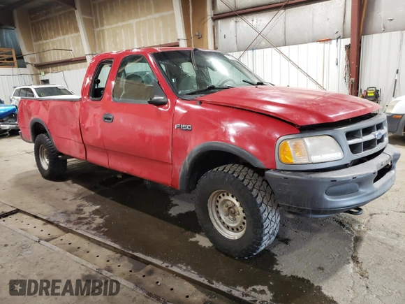 1997 Ford F-150 XL with VIN 1FTDX18W5VND41464, listed as a Copart auction lot 47250025 with 274,163 mi miles and Salvage Title. Bid and sale history available at carsss.com. Image 4.