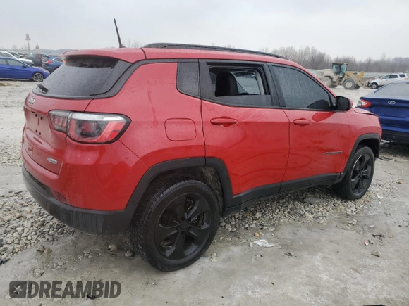 2018 Jeep Compass Latitude with VIN 3C4NJDBB4JT185747, listed as a Copart auction lot 45090375 with 87,419 mi miles and Clean Title. Bid and sale history available at DreamBid. Image 3.