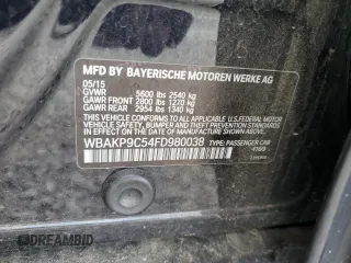 2015 BMW 5 Series 550i xDrive с VIN WBAKP9C54FD980038, выставлен на аукционе Copart как лот 56051025 с пробегом 83 889 миль миль и Списание • Salvage title. История ставок и продаж доступна на DreamBid. Изображение 12.