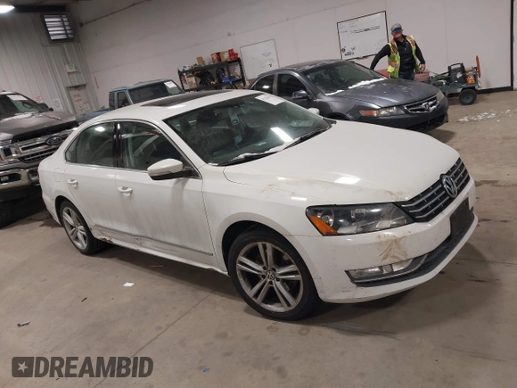 2014 Volkswagen Passat SEL Premium with VIN 1VWCS7A36EC057394, listed as a IAAI auction lot 41254293 with 134,715 mi miles. Bid and sale history available at carsss.com. Image 1.