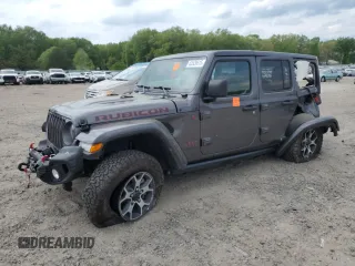 2021 Jeep Wrangler Unlimited Rubicon z VIN 1C4HJXFN5MW611642, wystawiony jako Copart lot #53529615 z przebiegiem 43 398 mil mil oraz Szkoda całkowita • Salvage title. Historia ofert i sprzedaży dostępna na DreamBid. Obrazek 1.