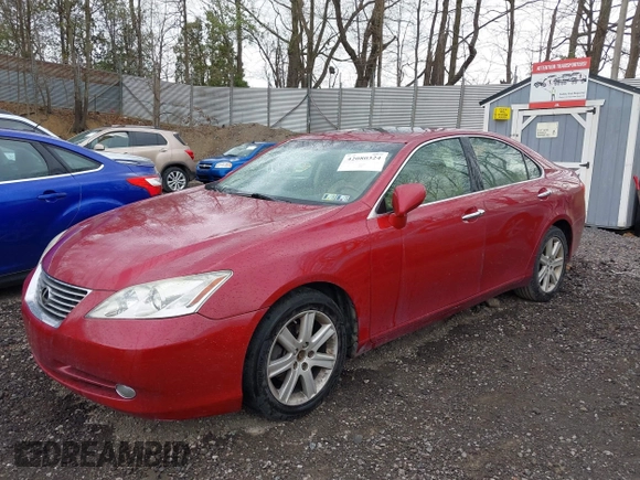 2009 Lexus ES 350 with VIN JTHBJ46G492275498, listed as a IAAI auction lot 42080324 with 122,758 mi miles. Bid and sale history available at carsss.com. Image 2.