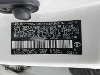 2010 Toyota Prius II with VIN JTDKN3DU4A0123892, listed as a Copart auction lot 53800295 with 115,295 mi miles and Salvage Title. Bid and sale history available at DreamBid. Image 12.