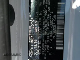 2020 Hyundai Veloster 2.0 с VIN KMHTG6AF7LU027994, выставлен на аукционе Copart как лот 52065775 с пробегом 87 433 миль миль и Списание • Salvage title. История ставок и продаж доступна на DreamBid. Изображение 12.