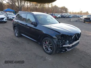 2021 BMW X3 M40i with VIN 5UXTY9C02M9H28749, listed as a IAAI auction lot 41313341 with 53,240 mi miles. Bid and sale history available at carsss.com. Image 1.