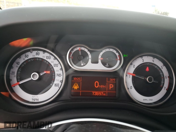 2014 FIAT 500L Lounge with VIN ZFBCFACH0EZ013324, listed as a Copart auction lot 75293764 with 73,597 mi miles and Salvage Title. Bid and sale history available at carsss.com. Image 9.
