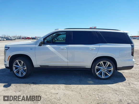 2025 Cadillac Escalade 4WD Sport Platinum with VIN 1GYS9GRL7SR114980, listed as a IAAI auction lot 41734072 with 1,780 mi miles and . Bid and sale history available at DreamBid. Image 14.