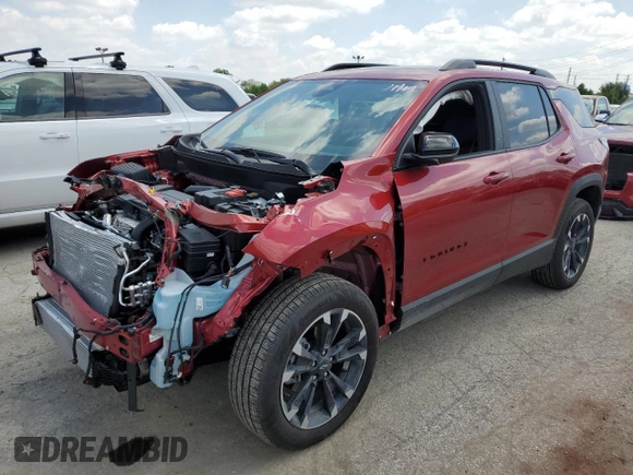 2025 Chevrolet Equinox AWD RS with VIN 3GNAXTEG5SL227155, listed as a Copart auction lot 55302955 with 1,007 mi miles and Salvage title. Bid and sale history available at DreamBid. Image 1.