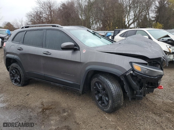 2019 Jeep Cherokee Trailhawk with VIN 1C4PJMBX0KD116078, listed as a Copart auction lot 80446294 with 0 mi miles and Salvage Title. Bid and sale history available at carsss.com. Image 4.