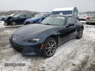 2021 Mazda MX-5 Miata Grand Touring with VIN JM1NDAM77M0454582, listed as a Copart auction lot 44959535 with 44,438 mi miles and Salvage title. Bid and sale history available at DreamBid. Image 1.