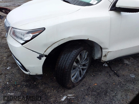2016 Acura MDX w/Tech with VIN 5FRYD3H49GB008253, listed as a IAAI auction lot 41564115 with 127,500 mi miles. Bid and sale history available at carsss.com. Image 6.