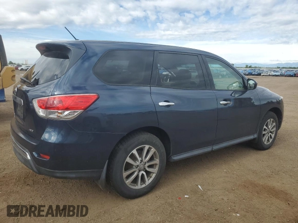 2014 Nissan Pathfinder S z VIN 5N1AR2MM1EC735798, wystawiony jako Copart lot #57267215 z przebiegiem 124 115 mil mil oraz Szkoda całkowita • Salvage title. Historia ofert i sprzedaży dostępna na DreamBid. Obrazek 3.