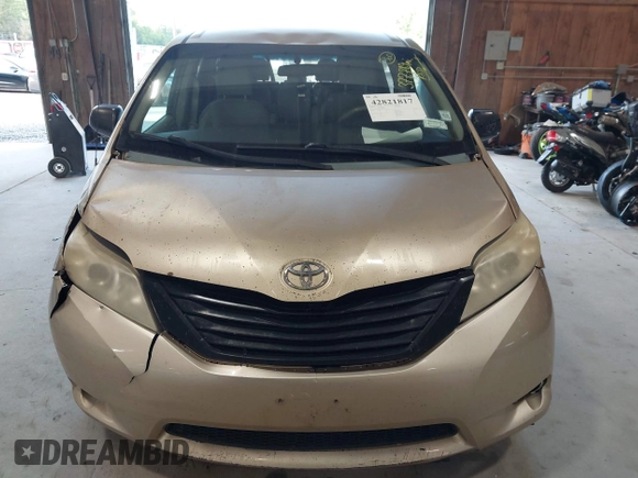 2012 Toyota Sienna with VIN 5TDZK3DC6CS258225, listed as a IAAI auction lot 42821817 with 377,789 mi miles and . Bid and sale history available at DreamBid. Image 12.