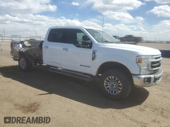 2022 Ford F-350 XL with VIN 1FT8W3BT6NEE97625, listed as a Copart auction lot 53880215 with 110,664 mi miles and Salvage title. Bid and sale history available at DreamBid. Image 4.